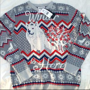 GOT Large “Winter is Here” sweater, unisex NWT